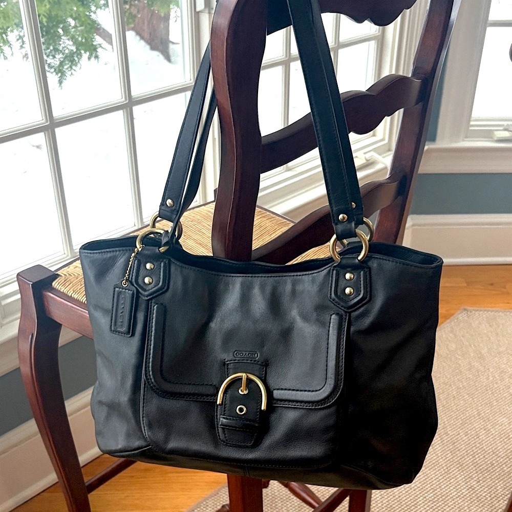 Vintage Coach Campbell Belle Shoulder Bag with Brass Hardware - Excellent!